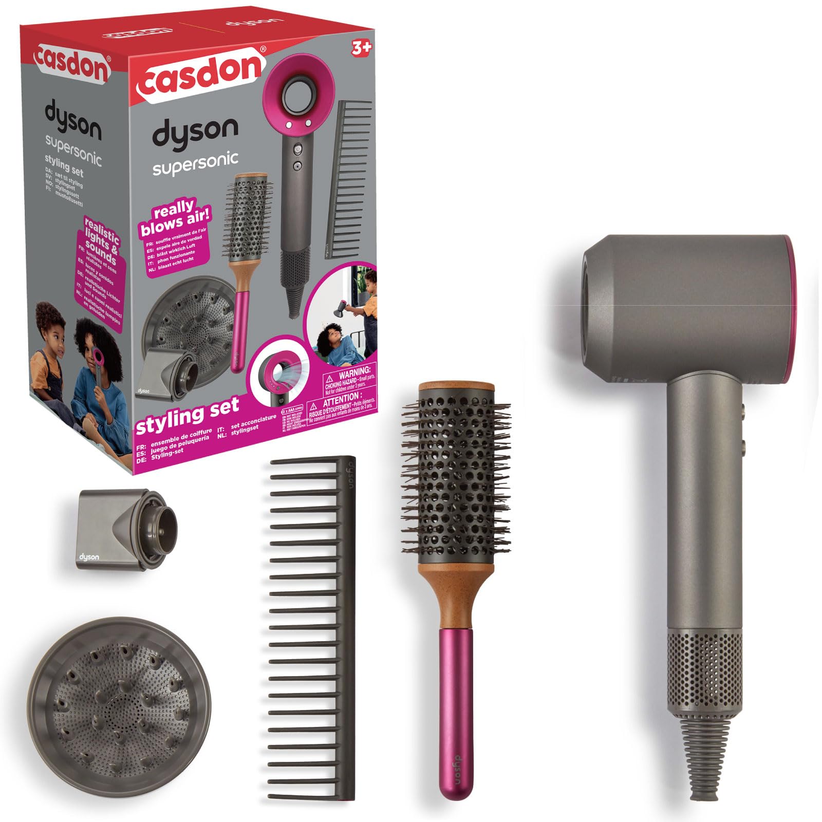 

CASDON Toy Dyson Supersonic Styling Set Hair Dryer 73252 Genuine Product