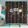 Boy Room Video Gamepad Printed Shower Curtain, Toilet Bathroom Bathtub Decorative Shower Curtain With 12 Hooks