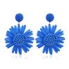 European & American Retro Handmade Rattan Raffia Earrings for Women