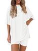 Set Pigiama Donna Casual Solido Colorato Largo Estate 2026 Europeo & Americano