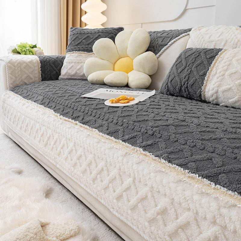 

Плюшевая подушка для дивана, зимняя противоскользящая подушка, кожаный чехол для дивана в корейском стиле, тканевое зимнее одеяло 70*70cm