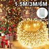 1.5/3/6M String Lights Led Fairy Lights Christmas Garland for Home New Year Party Outdoor Garden Street Christmas Decoration Battery-powered