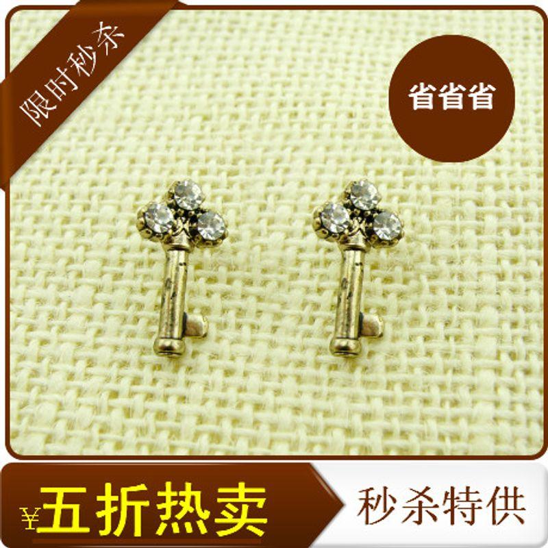 

50% скидка Горячая распродажа Японские и корейские маленькие украшения Ретро Настоящие бриллианты Простые серьги, Серьги, 101214 Default