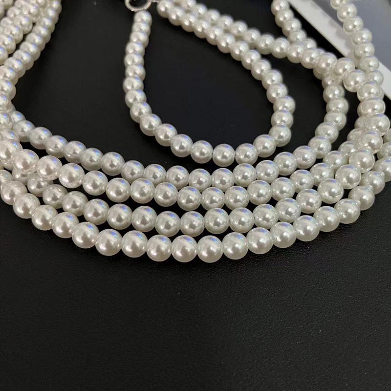 Pearl Beaded Crossbody Neck Chain Mobile Phone Case with Wrist Strap