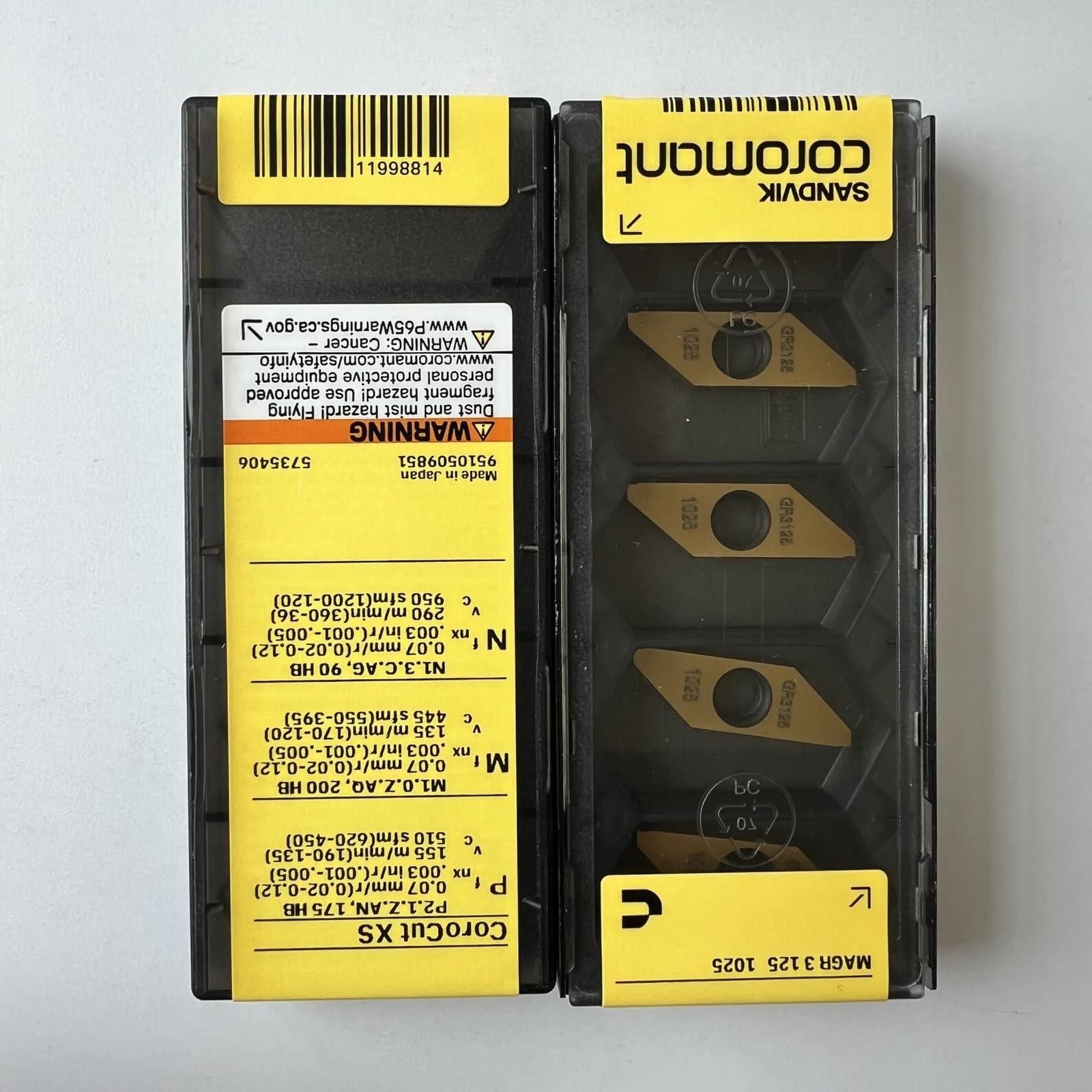 

Original Sandvik / MAGR3125 1025 / CNC lathe carbide blade 10 Pcs