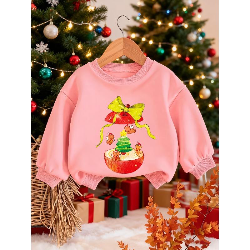 Kids Sweatshirt Christmas Limited Edition Cute Round-Neck Sweatshirt,Spring Fall Apparel, Playful Graphic Design, Comfortable Fit