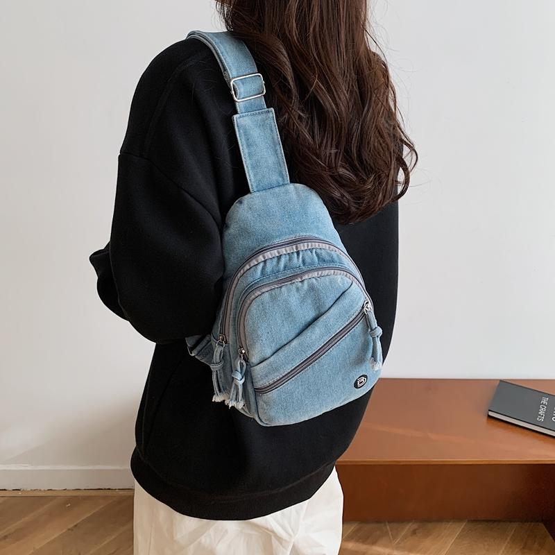 Damen Brusttasche Große Kapazität Mehrschichtige Umhängetasche Crossbody-Tasche