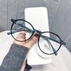 New Unisex Round Frame Glasses For Men Women  Anti-Blue Light Luxury Brand Green Leopard Optical Computer Reading Glasses