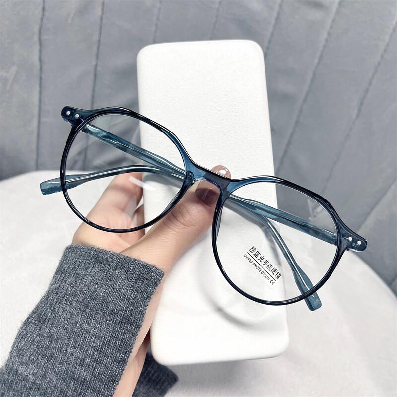 New Unisex Round Frame Glasses For Men Women  Anti-Blue Light Luxury Brand Green Leopard Optical Computer Reading Glasses