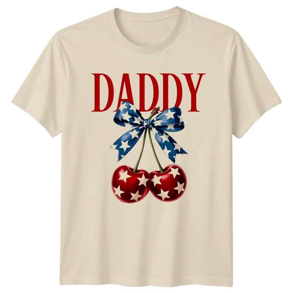 Daddy Cherries Stars Father Family Unisexs Unisexs Graphic Tee