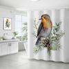 Floral & Bird Print Waterproof Mildew-Proof Shower Curtain for Bathing Areas