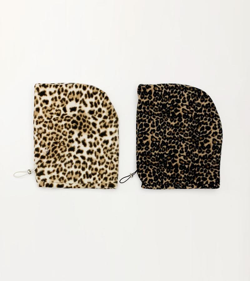 KOOKEESEE Polar Fleece Balaclava_Leopard Cream