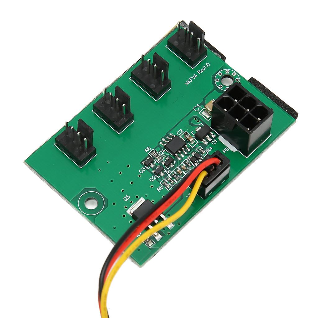 PC Fan Speed Controller DC 12V PWM 4 Way 11.8in Cable Easy Installation PC Chassis Fan Hub for Computer Case