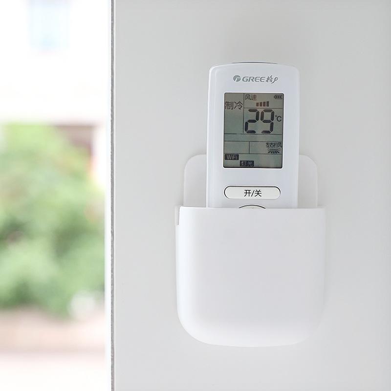 TV Air Conditioning Remote Control Wall Hanging Box Wall-mounted Storage Box Punch-free Mobile Phone Storage Rack Rack