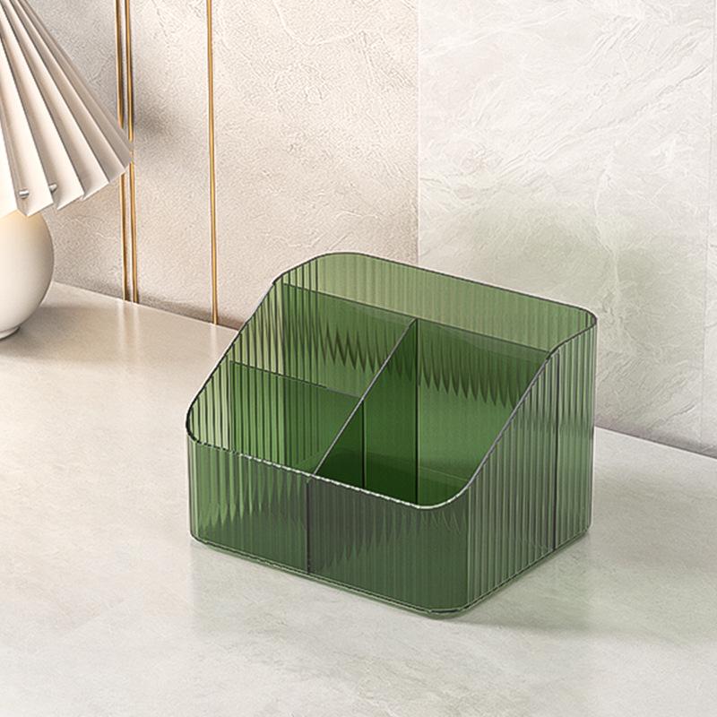 Desktop Luxus Aufbewahrungsbox: Mehrfach-Gitter-Organizer für Kosmetik, Schreibwaren und Hautpflege im Wohnzimmer