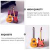 Abaodam 6 PCS Wooden Miniature Guitar Mini Musical Instrument for Dollhouse Furniture Model Home Decoration 2.59inch
