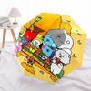 1pc Outdoor Umbrella with BT21 Characters - Automatic Opening/Closing, Portable 3-Fold Design, 8-Bone Iron Frame - Perfect Gift for Fans, Travele