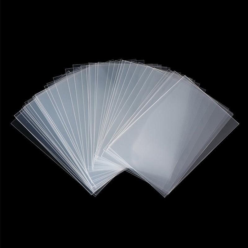 50 Stück Korea-Kartenhüllen, transparent, säurefrei, CPP, hart, 7,6 cm, holografische Schutzfolie für Fotokarten, Albumbinder