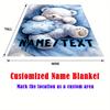 Individuelle Schlafender Bär Decke Personalisierter Name Text Eisbär Fleece Überwurf Kinder Geschenk Weich Warm Ganzjahres Deko