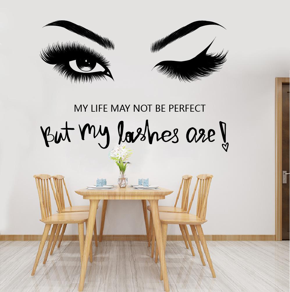 DIY Butterfly Wall Art Decals Waterproof Self-Adhesive PVC Stickers for Lash Beauty Salon Shop Wall Decor