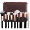 15 new makeup brushes set set, rose gold black handle makeup brush, multi-functional makeup tool