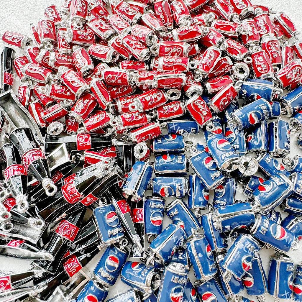 Ručně vyráběný slitina Kapající olej Plechovka Coca-Cola Přívěsek Korálek pro Náramky & Náhrdelníky