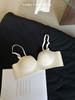 One-piece gathering sexy seamless bra memory steel ring adjustment bra with thin breasts
