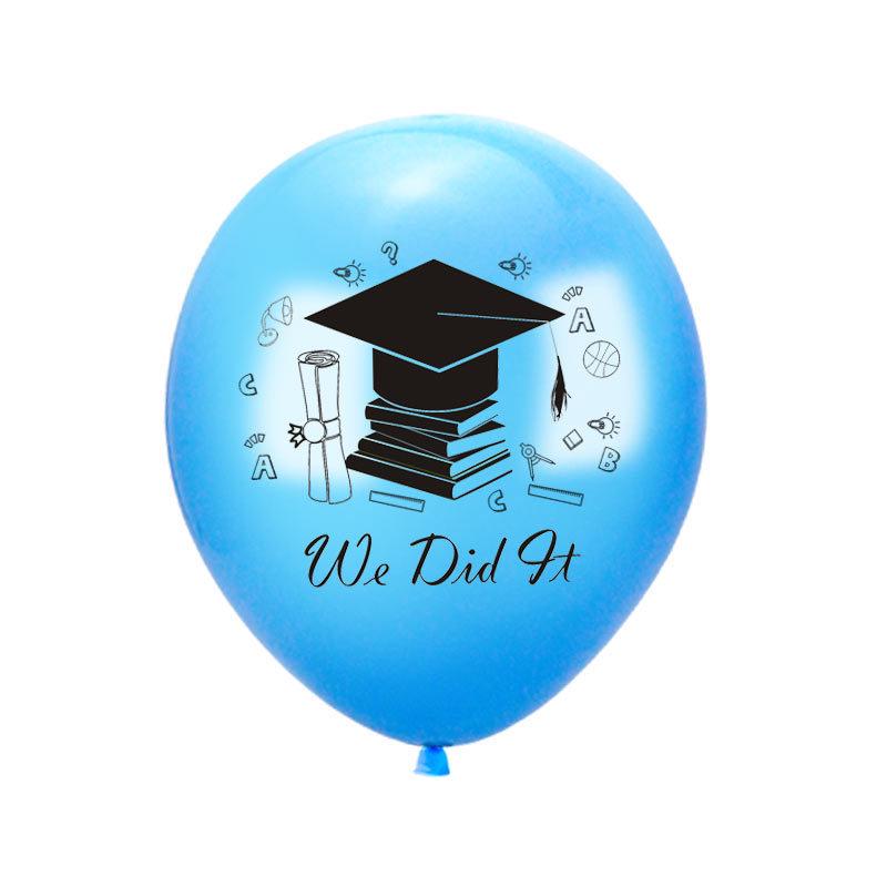 Graduation Season Latex Balloons - 'We Did It' Congrats Party Decorations