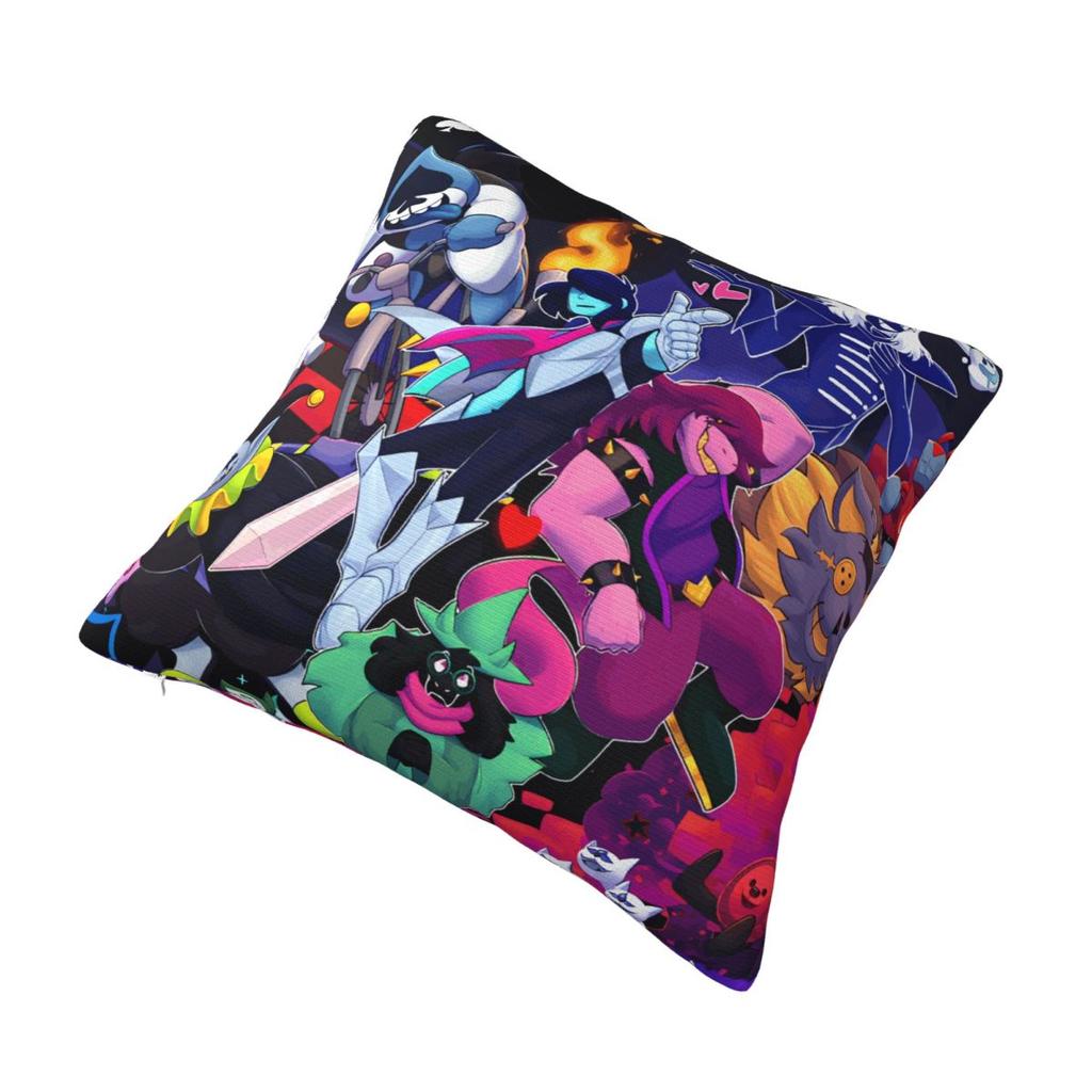 Deltarune Spamton Game Pillow Case Cushion Cover Polyester Pattern Pillow Cover Vintage Pillowcases For Sofa Home Decoration