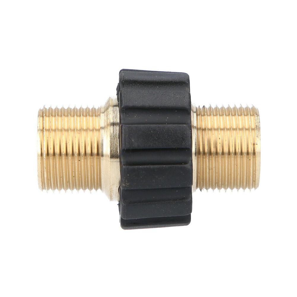 Brass Double Nipple M22x1 5 Male Hose Connector Coupling Designed for Connection of For High Pressure Water Nozzles and Torches