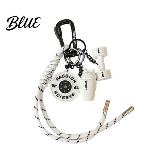 Fitness Enthusiast Keychain Weightlifting Equipment Charm with Keyring Weight Plate