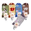 Lianggu Children's Cotton Socks - Autumn/Winter Collection, High 95% Cotton Content, 5 Pairs for Kids and Students.