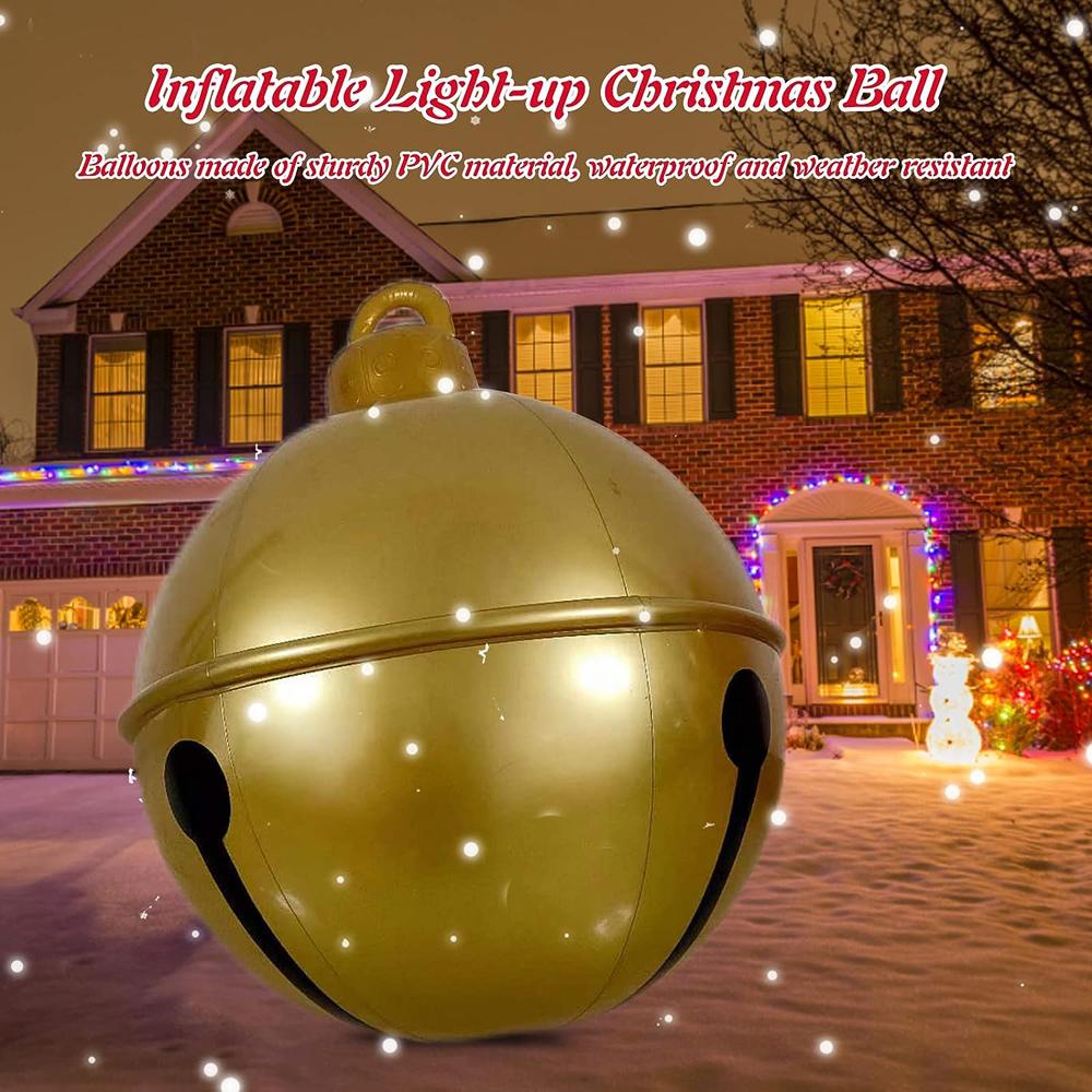 45/60cm Christmas Ball Inflatable PVC Giant Big Balls Outdoor Ornament Xmas Inflatable Toy Ball Christmas Decoration Supplies