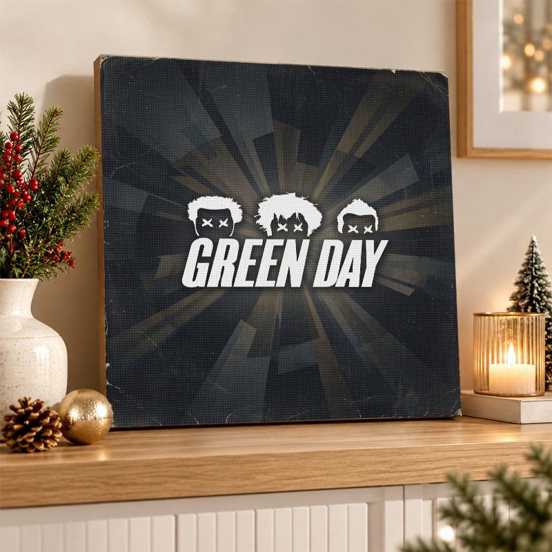 Green Day Kit pro malování diamanty 5D plné vrtáky DIY diamantová mozaika Nástěnná malba Domácí dekorace