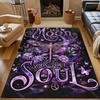 1PC Purple Dream Dragonfly Pattern for Carpet Living Room Bedroom Bedside Floor Mat Home Decor Large Size Room Area Rug