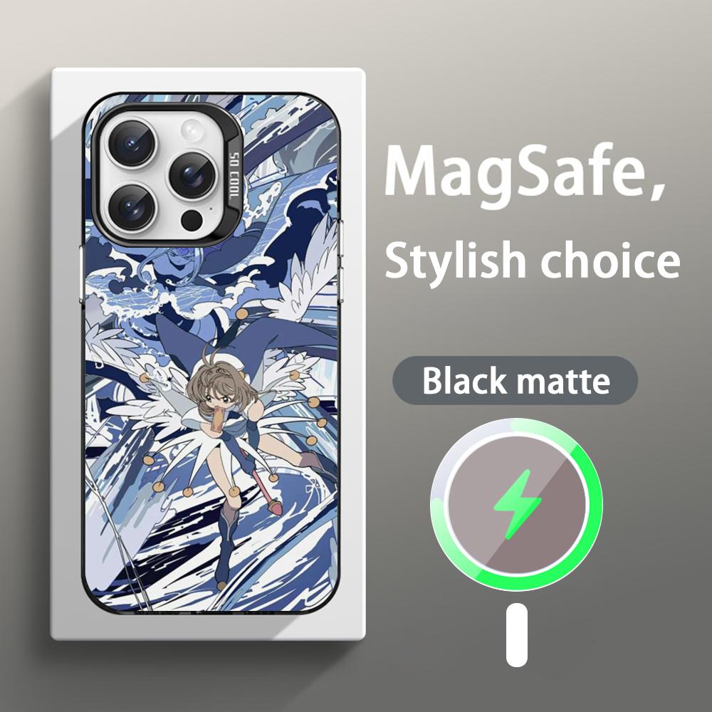 

Classic japan girl sakura Y2K Phone Case Magnetic IMD Colorful Silver case for iPhone 17 16 15 14 13 12 Pro Max iPhone17 Pro Max