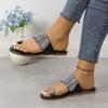Summer women's rhinestone toe flat sandals