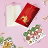 Samcos Christmas Cards, 6 Types, 24 Cards, Includes Envelopes, Stickers, Greeting Cards, Message Cards, Christmas Cards, Celebration Cards, Greetings,