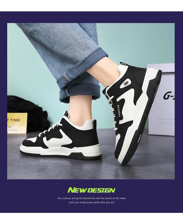 Herren Atmungsaktive High-Top Sneaker im koreanischen Stil - Trendig, vielseitig, lässige Schuhe mit dicker Sohle