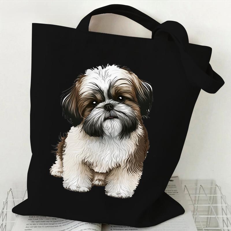 

Женские сумки Сиба-ину Корги Пудель Бигль Животное Собака Серия Холщовая сумка-тоут Модная забавная сумка для любителей собак Подарок для дам