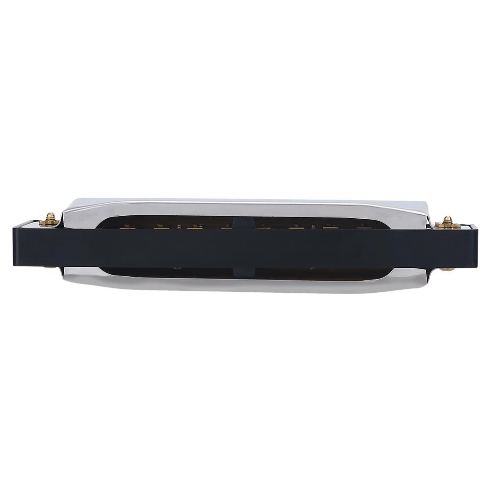 10 Hole Metal Harmonica Children Toy Blue Rock Jazz Folk Harmonicas Sliver