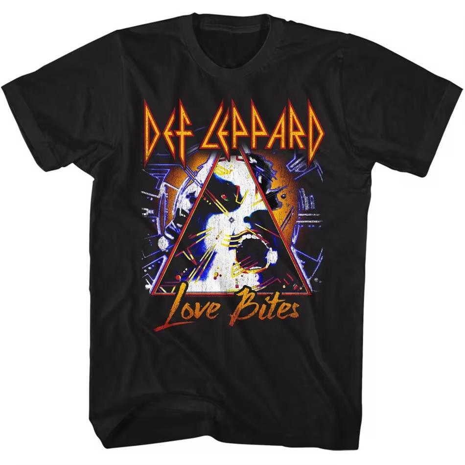 2026 Def Leppard Baumwoll Band Shirt Unisex Sommer Kurzarm Modemarke T-Shirt Luxus Lässig Vintage T-Shirt
