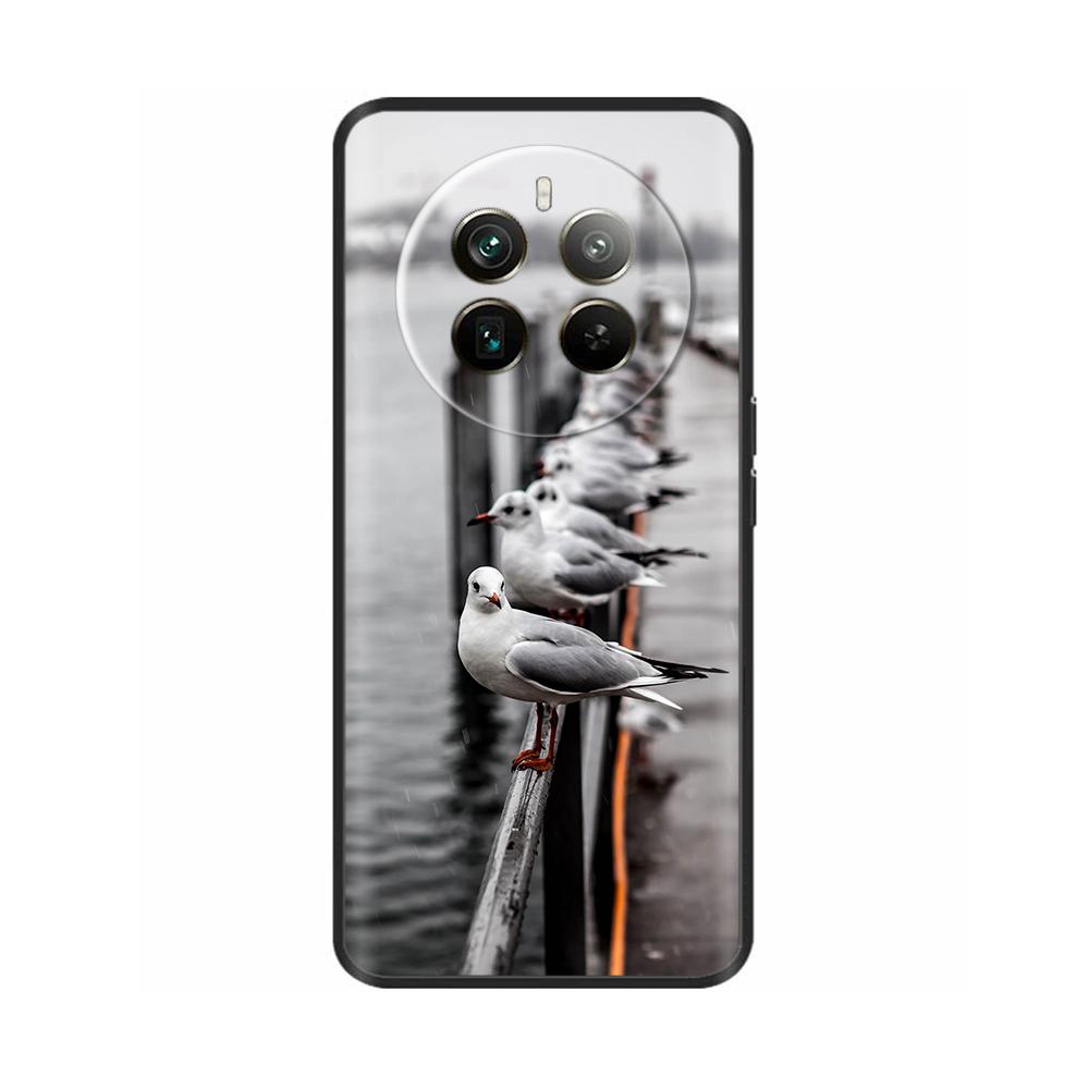 Silicone Phone Case for Realme 12 Pro Plus Soft Black Back Cover for Realme 12 Pro + Realme12 Funda Protective Shell Cases Coque