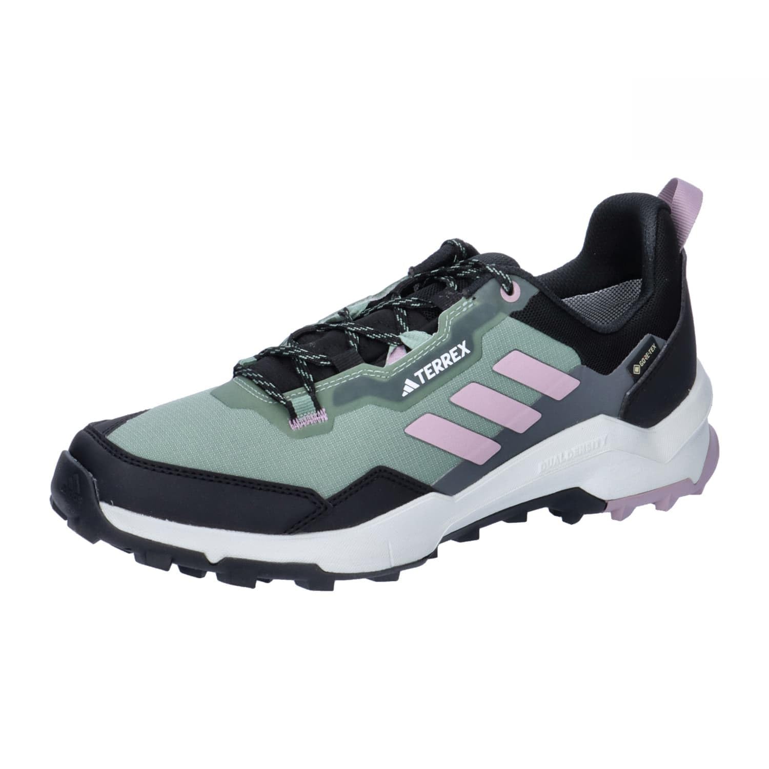 

Трекинговые ботинки Terrex AX4 Hiking LRH50 Silver Black cm [Adidas] GORE-TEX женские зеленые/Pre-Rubbed Fig/Core (IE2576) 24,0