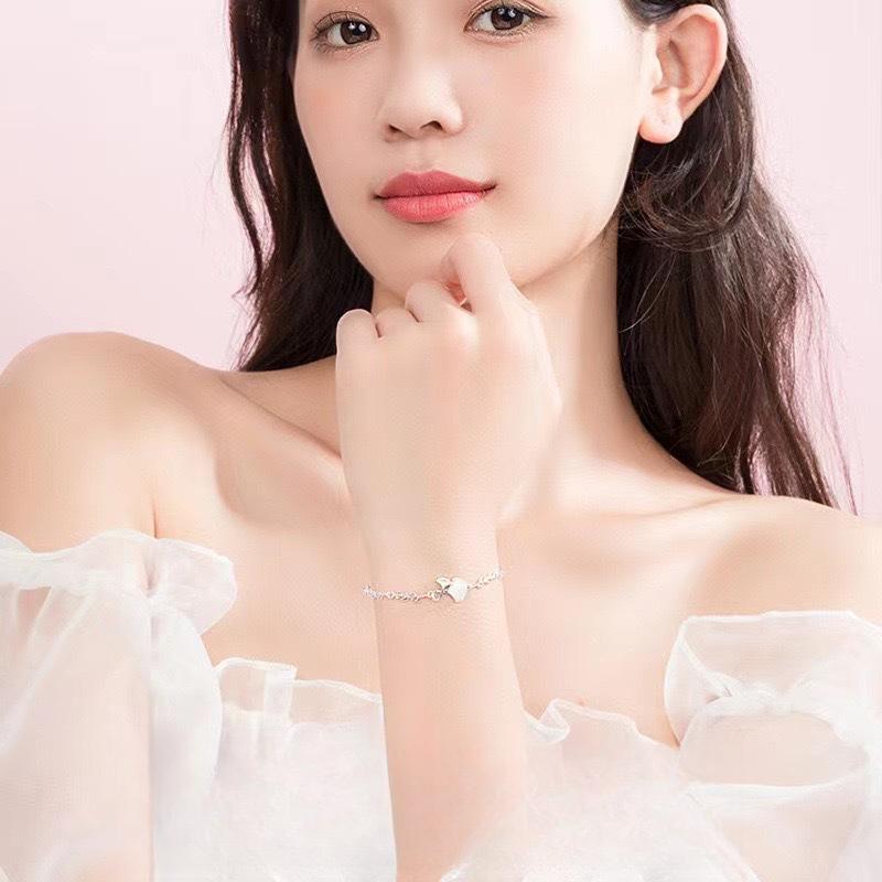 Sansheng Has Apricot Bracelet Female Niche Design Apricot Leaf Opal Jewelry Simple and Popular Cold Wind Jewelry