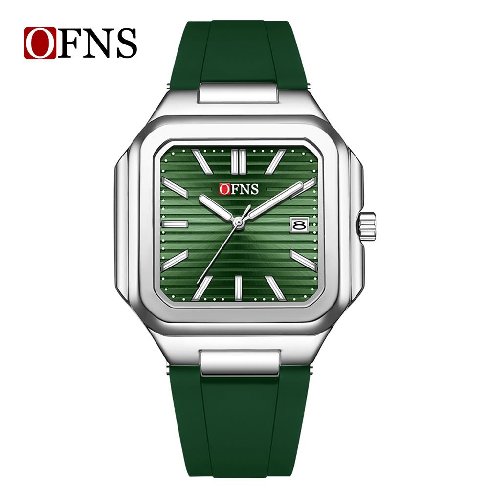 Ofns Brand 1650 Casual Fashionable Men's Quartz Watch Military Sports Waterproof Automatic Date Luxury Full Stainless Steel