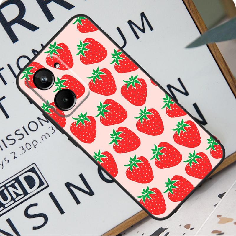 Cute Strawberry For Realme C67 C55 C53 C51 C35 C33 C31 C30 C25s C21Y GT Neo 6 GT5 9 10 11 12 Pro Plus Case