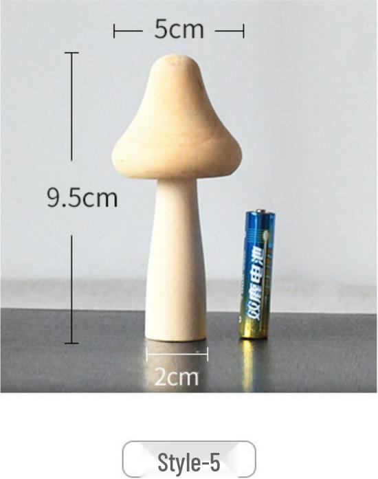 DIY Holzmalset Pilze für Kinder: Handgefertigte geschnitzte Ornamente und Zuchtbox