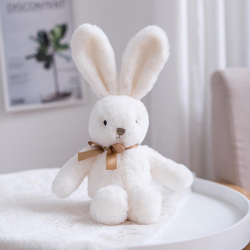 

Latest Kawaii Bow Tie Rabbit Stuffed Toy Infant Child Doll Plush Rabbit Doll Soothing Sleeping Partner Holiday Gift Idea Playthings ideal for Kids 25cm