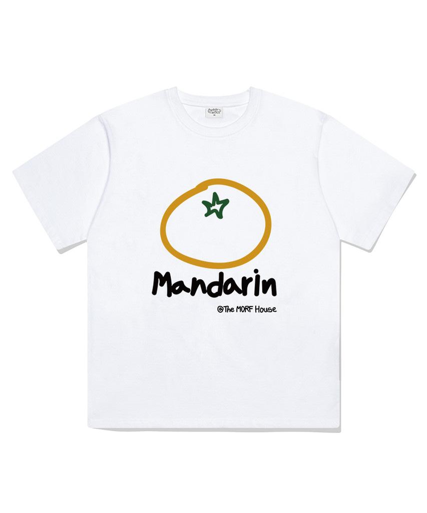 Deomopeuhauseu Apple Morf Oversized Short Sleeve T-Shirt White